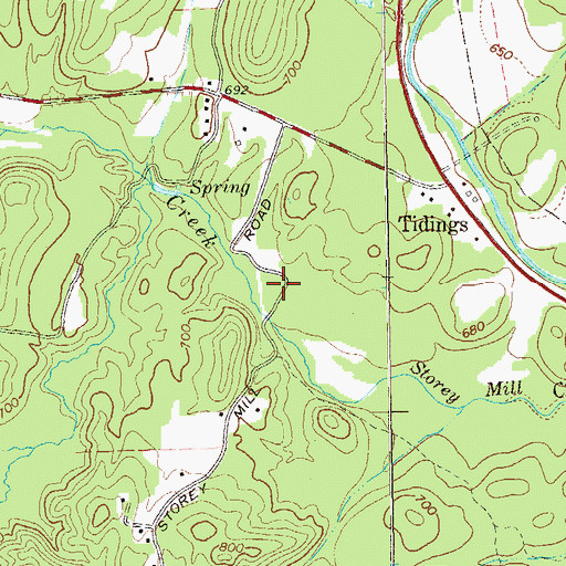 Topographic Map of Storys (historical), GA