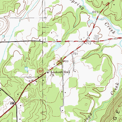 Topographic Map of Valley Store (historical), GA