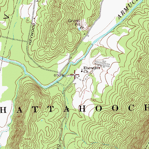 Topographic Map of Zula (historical), GA