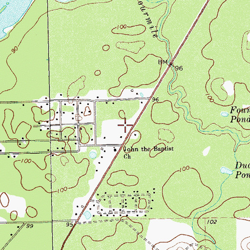 Topographic Map of Christ Memorial Church, GA