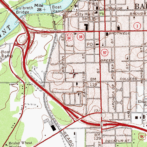 Topographic Map of Church of God in Christ, GA