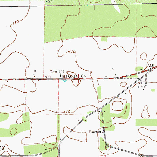 Topographic Map of Fellowship Church, GA