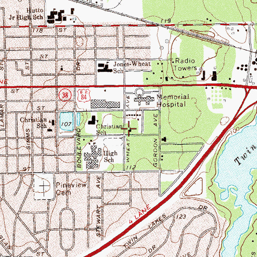 Topographic Map of First Independent Methodist Church, GA