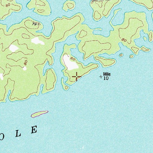 Topographic Map of Fort Scott (historical), GA