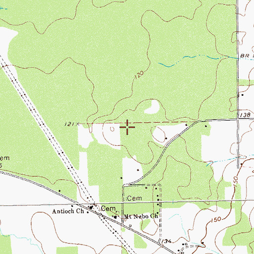 Topographic Map of Gods Tabernacle, GA