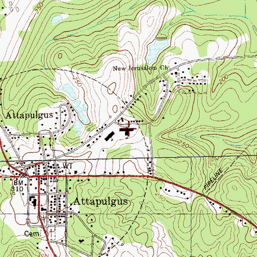 Topographic Map of Lillian E Williams Elementary School, GA