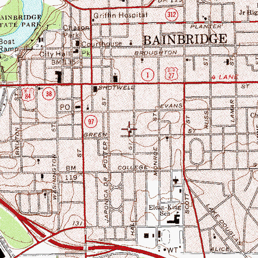 Topographic Map of Nelson Chapel African Methodist Episcopal Church, GA