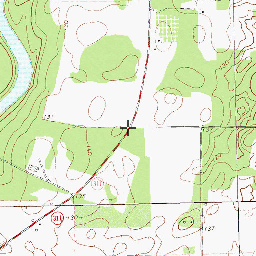 Topographic Map of New Messiah Church, GA