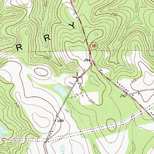 Topographic Map of Saint Joseph Church (historical), GA