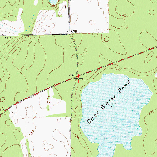 Topographic Map of Saint Matthews Church (historical), GA