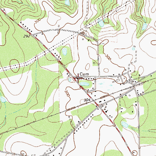 Topographic Map of Saint Paul Church, GA