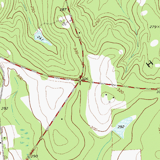 Topographic Map of Sand Bottom Church (historical), GA