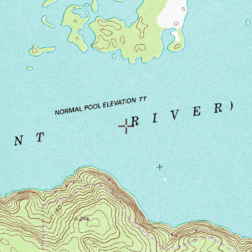 Topographic Map of Shackelford Springs, GA