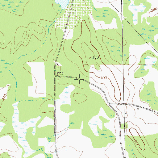 Topographic Map of Community Grove School (historical), GA