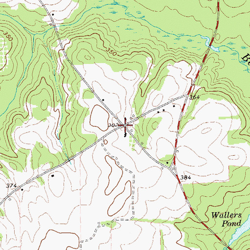 Topographic Map of Cottondale, GA