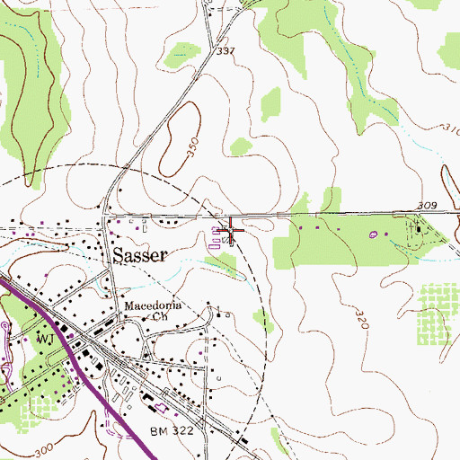 Topographic Map of Dunbar School (historical), GA