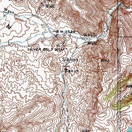 Topographic Map of Siphon Basin, AZ