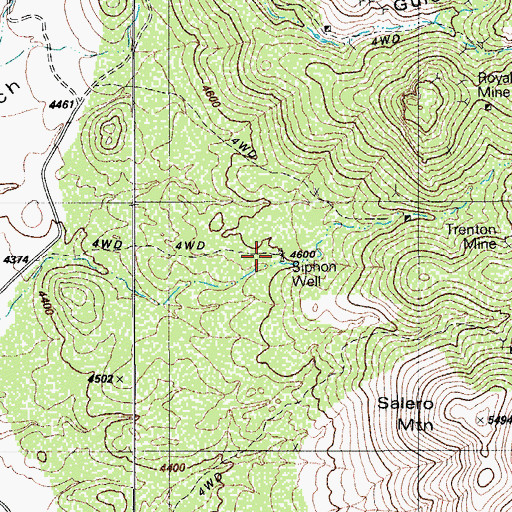 Topographic Map of Siphon Well, AZ