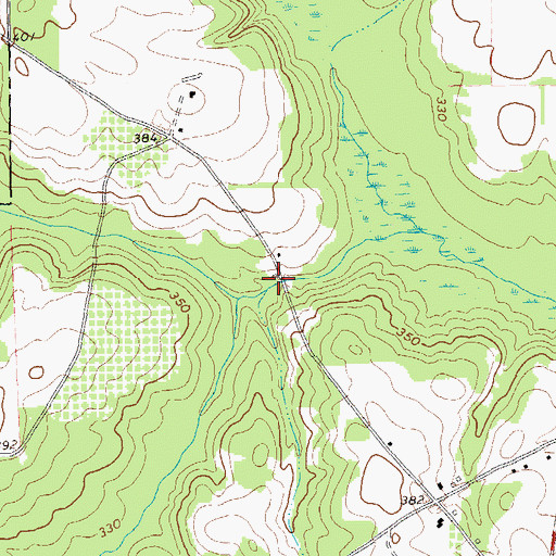 Topographic Map of Parker Mill (historical), GA