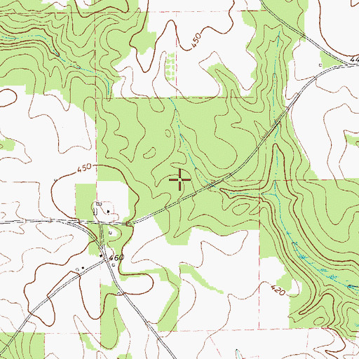 Topographic Map of Red Hill Cemetery, GA