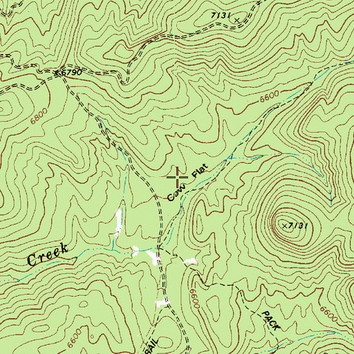 Topographic Map of Cow Flat, AZ
