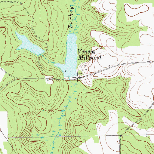 Topographic Map of Veneys Mill (historical), GA