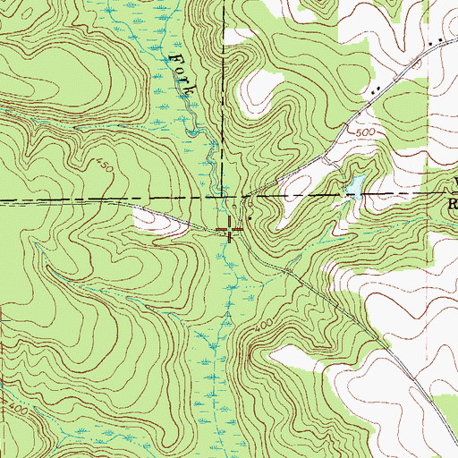 Topographic Map of Barges Mill (historical), GA