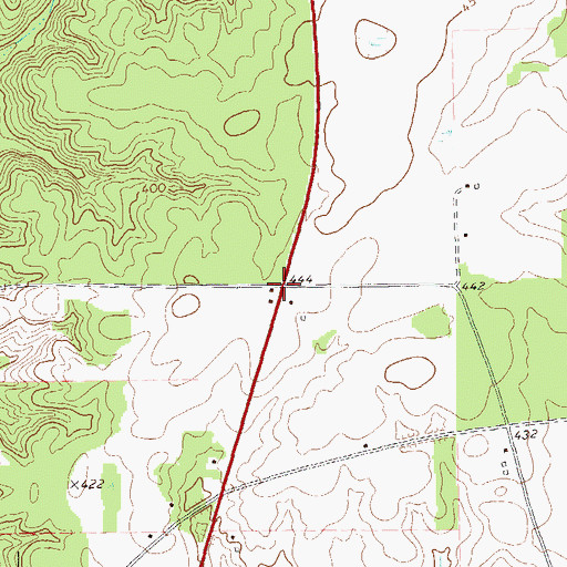 Topographic Map of Bass Store, GA