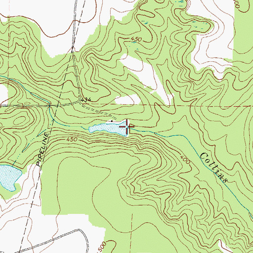 Topographic Map of Binions Mill (historical), GA
