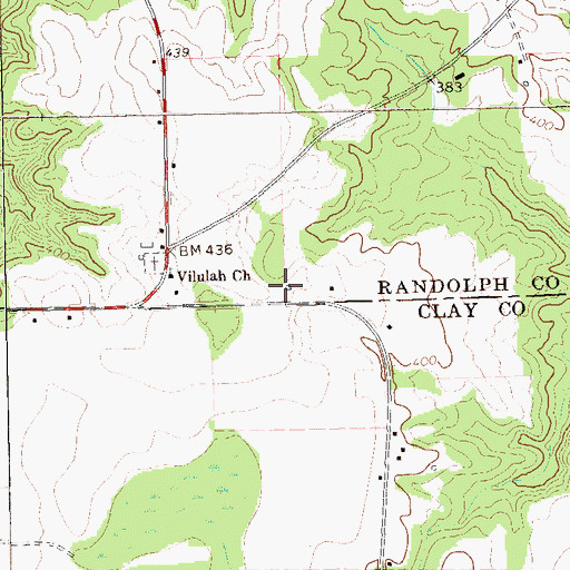 Topographic Map of Blackburns Store (historical), GA