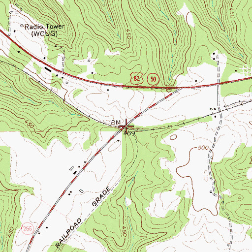 Topographic Map of Central Junction, GA