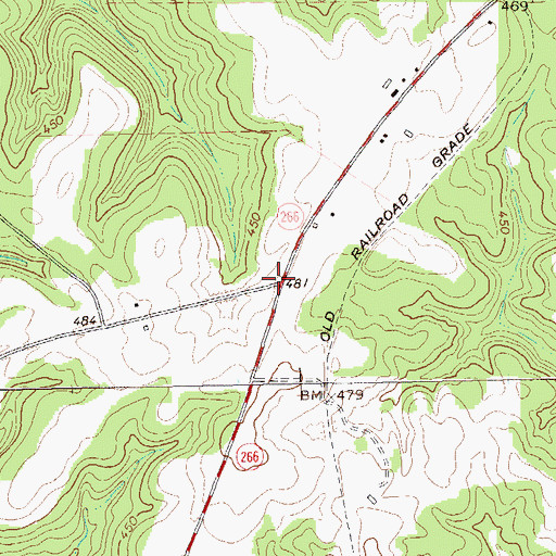Topographic Map of Coles, GA