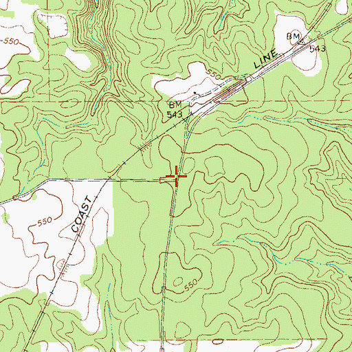 Topographic Map of Gore, GA