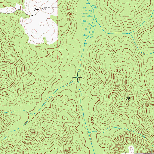 Topographic Map of Hunt Branch, GA