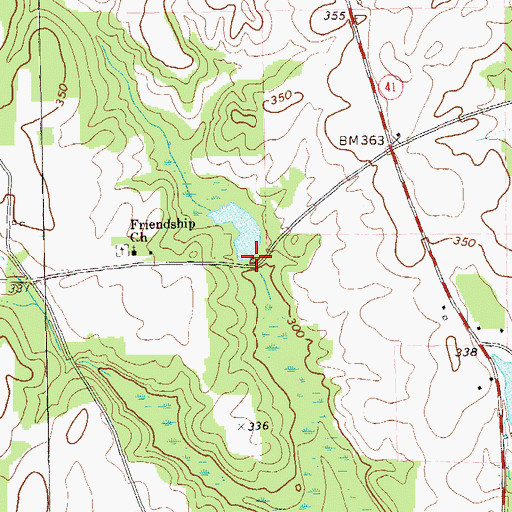 Topographic Map of Millirons Mill (historical), GA