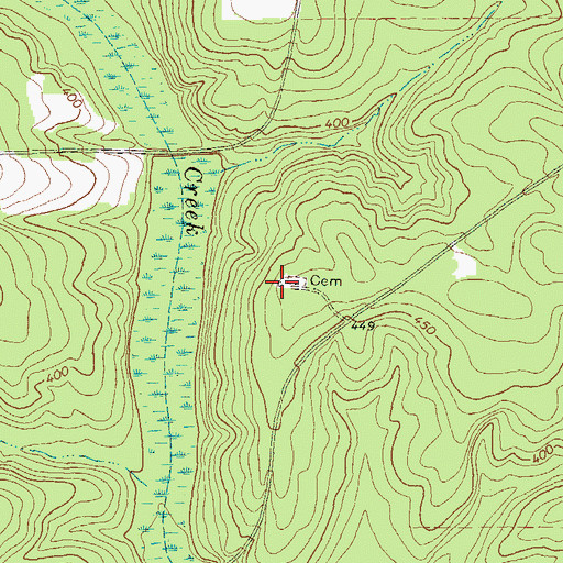 Topographic Map of Mount Olive Church (historical), GA