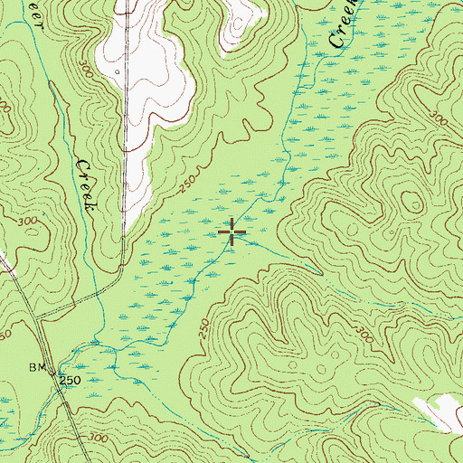 Topographic Map of Parker Branch, GA