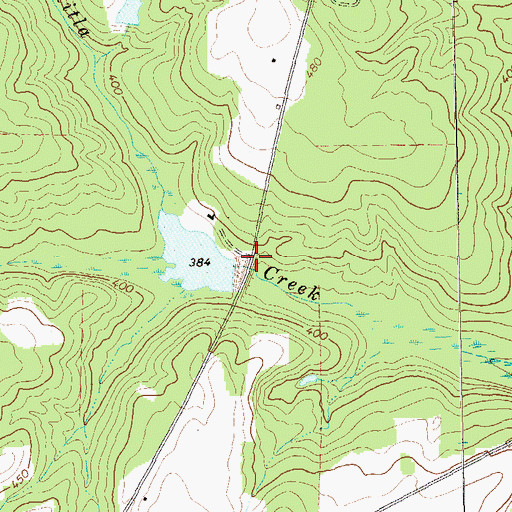 Topographic Map of Seelys Mill, GA
