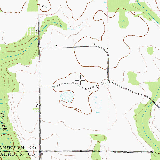 Topographic Map of Terrell School (historical), GA