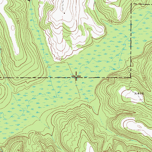Topographic Map of Ward Branch, GA