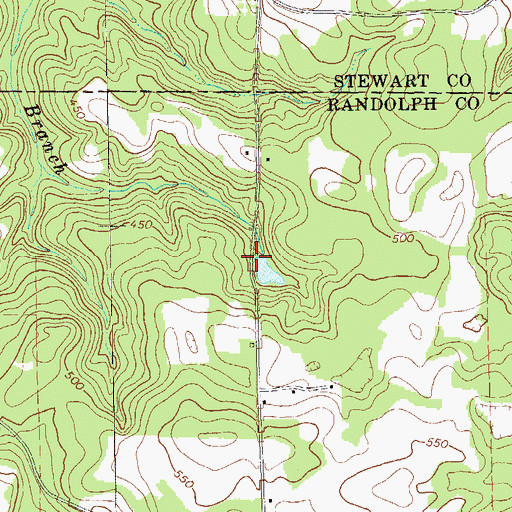 Topographic Map of Wards Mill (historical), GA