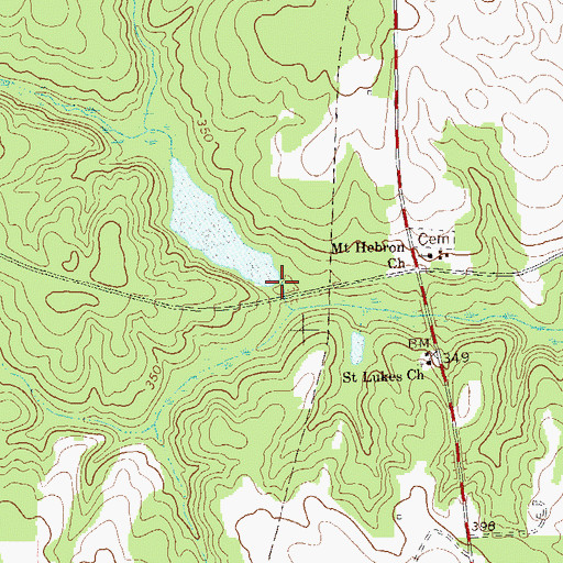 Topographic Map of Weatherbys Mill (historical), GA