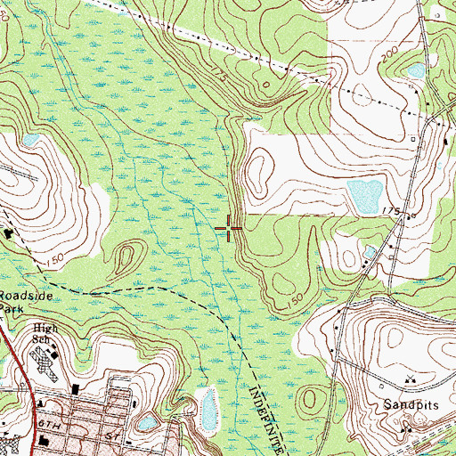 Topographic Map of Bacon County, GA