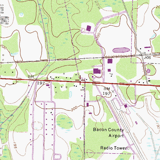 Topographic Map of Saint Raymonns Church, GA