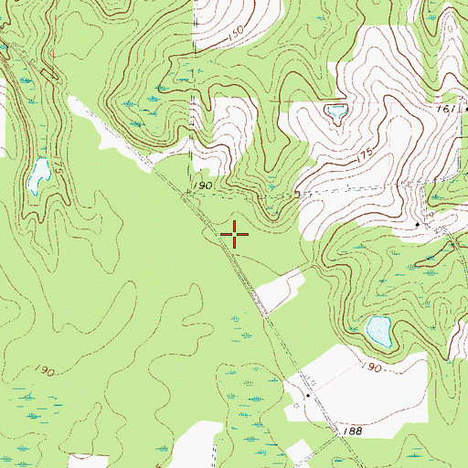 Topographic Map of Turner Cemetery, GA
