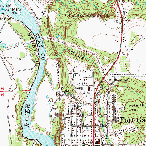 Topographic Map of Fort Gaines (historical), GA