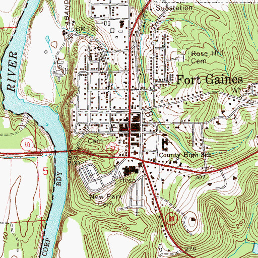 Topographic Map of Fort Gaines Historic District, GA