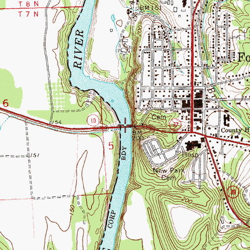 Topographic Map of Henry G McKemie Bridge, GA