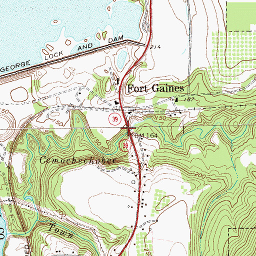 Topographic Map of Killen Bridge, GA