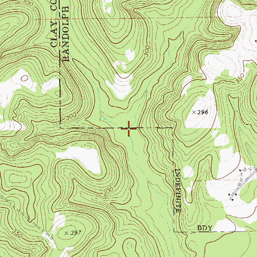 Topographic Map of Little Creek, GA